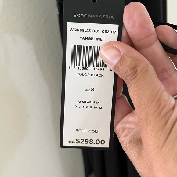 New with tags BCBG deep v neck gown. High slit, built in panty. Never been worn - Picture 5 of 6